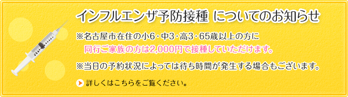 インフルエンザ予防接種について